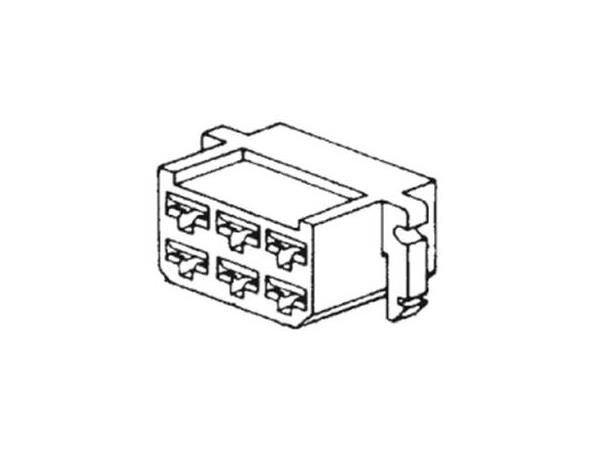 Koblingsstykke Han 6,3mm 6-Pol  (10) ETB616 