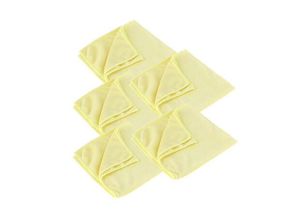 Mikrofiberkluter Universal 5pk 40 x 40cm Gul 