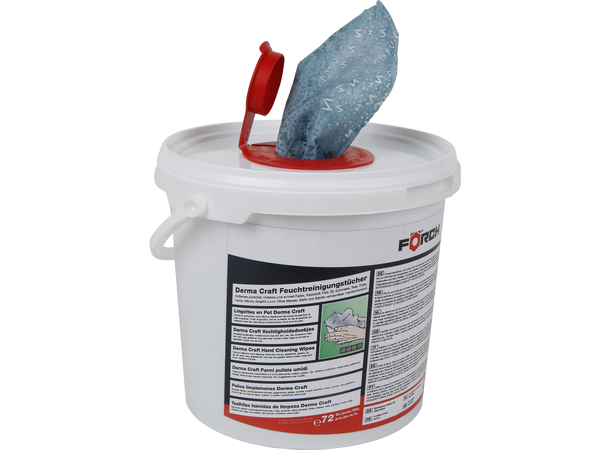 Renseservietter Derma Craft (72) Bøtte à 72 stk 