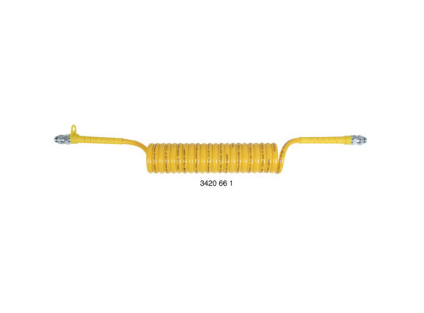 Spiralslange M16 x 1,5 Lengde: 4M Gul 