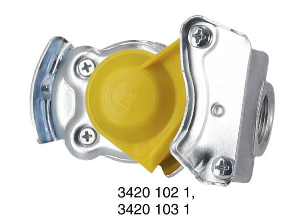 Luftkobling lastebil M16 x 1,5 Brems gul 