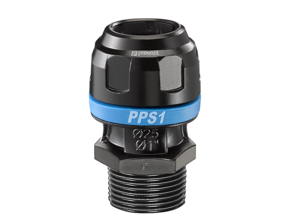 PPS Skjøt overgang 20mm - 1/2" BSP Han 