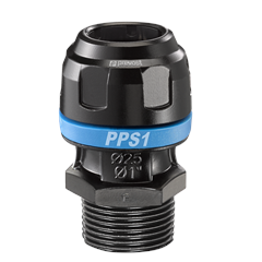 PPS Skjøt overgang 20mm - 1/2" BSP Han