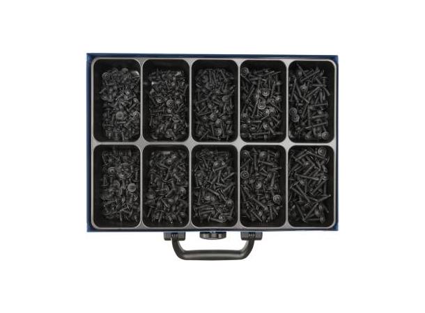 Plateskrue Selvb. m/Flens  Sorte 4,2x13 - 4,8x32  (1000) 