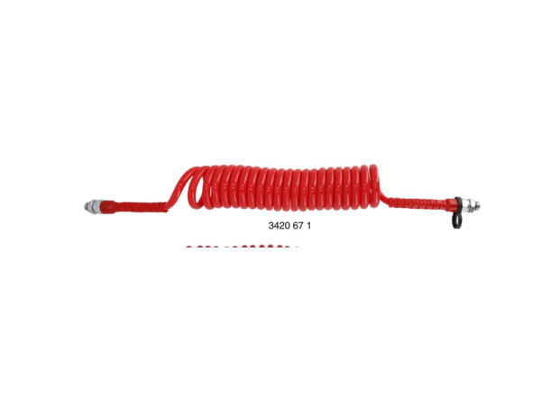 Spiralslange M16 x 1,5 Lengde: 4M Rød 