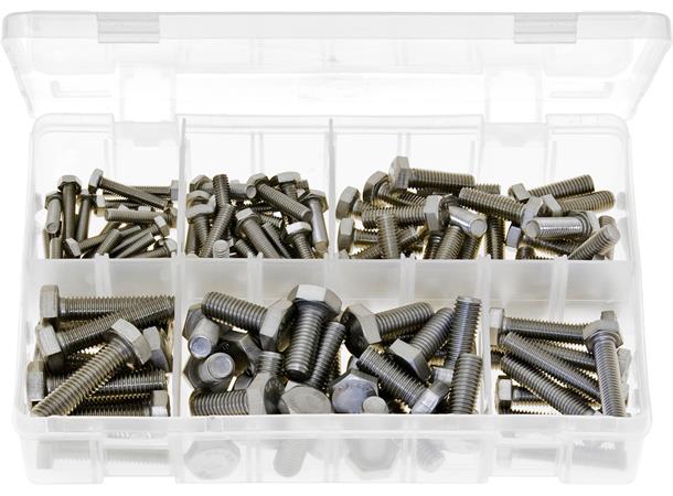 6kt Skrue DIN 933 (120) 5x25 - 10x40mm Kvalitet: A2 