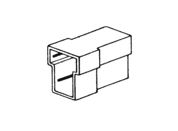 Koblingsstykke Hun 6,3mm 2-Pol  (10) ETB622T 
