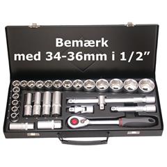 Pipenøkkelsett 1/2" 6kt. 10-36mm .