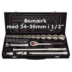 Pipenøkkelsett 1/2" 12 kt. 8-36mm .
