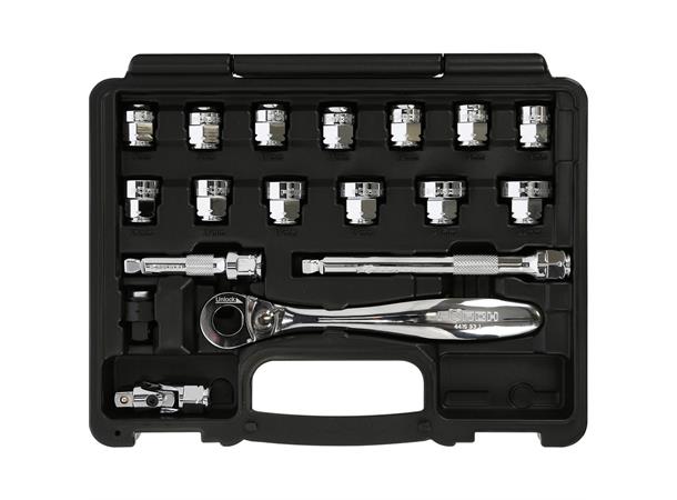 Pipesett 3/8" Gjennomgående Piper 19 deler 