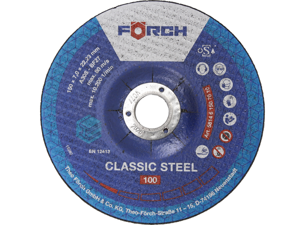 Slipeskive stål CLASSIC 100 125mm x 7mm  wcd06 