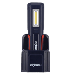 LED lampe med ladestasjon