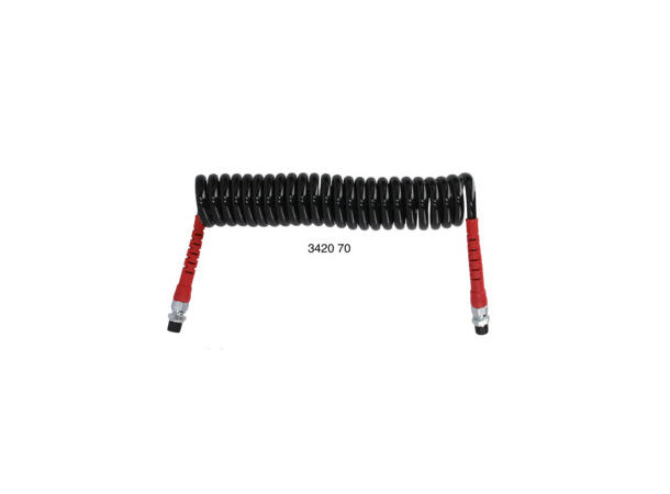Spiralslange M16 x 1,5 Lengde: 4M Sort 