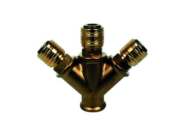 Y-Kopling 3-Utganger 1/2" 