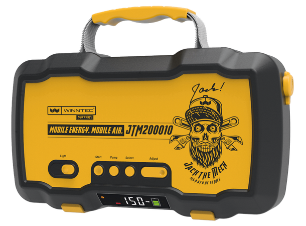 Startbooster 12V Multifunksjon m/Kompressor og led lys 