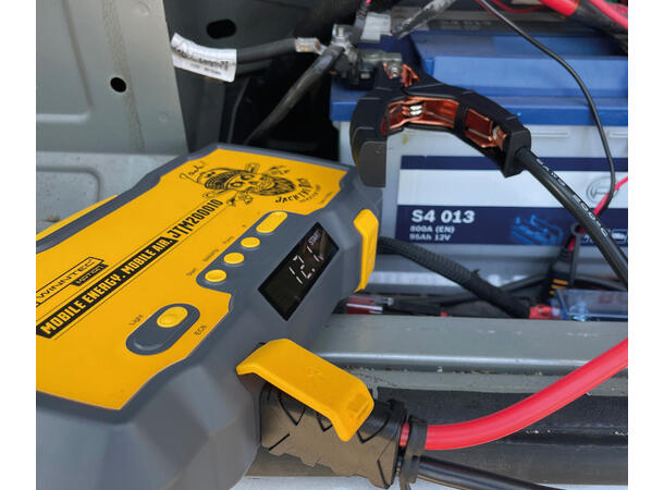 Startbooster 12V Multifunksjon m/Kompressor og led lys 