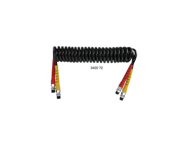 Spiralslange M16 x 1,5 Lengde: 4M Sort 