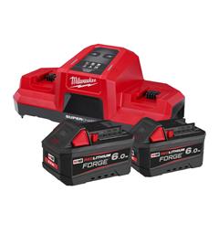 Batteri og ladesett 2x6Ah Milwaukee FORGE