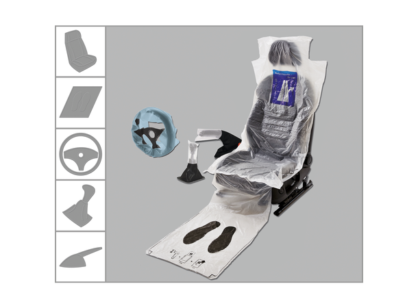 Beskyttelsesfolie 5 IN 1 Sete/Fotmatte/Ratt/Gearstang/Håndbrems 