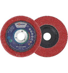 Lamellrondell "curved" Keramisk 125mm P60