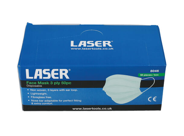 Munnbind Klasse1 3-lags (50-pk) EN14683 