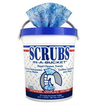 Renseservietter "Scrubs In-A-Bucket"(72) Bøtte à 72 stk