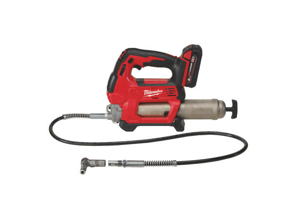 Fettpresse 18V m/Batteri 2Ah Milwaukee M18 GG-201C 