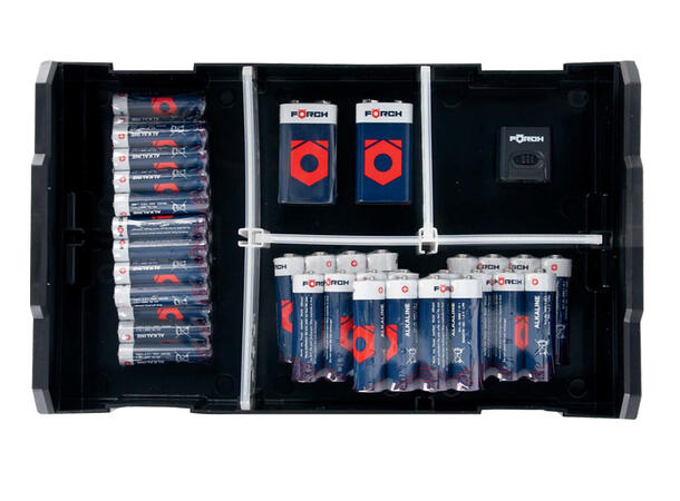 Sortiment batterier AAA/AA + 9V 