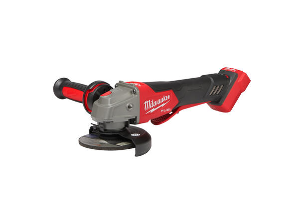 Vinkelsliper 125mm tofingerbryter, brems Milwaukee M18 FUEL FIXTEC 