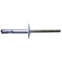 Popnagler Alu/Stål m/stor flange 4,8 X 16 mm