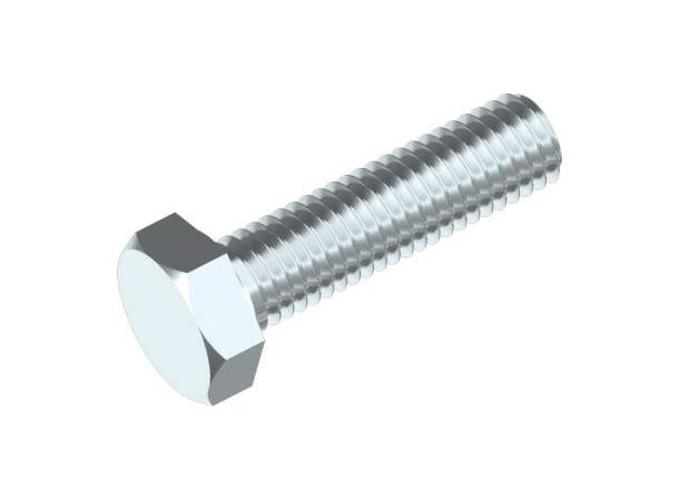 6kt Skrue DIN 933 Elzn 8.8 helgj. M12 X 130 