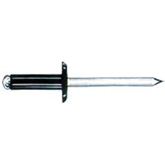 Popnagler Splitt Al/St Sort m/Stort Hode 4,8 x 20 mm D: 14,0 mm