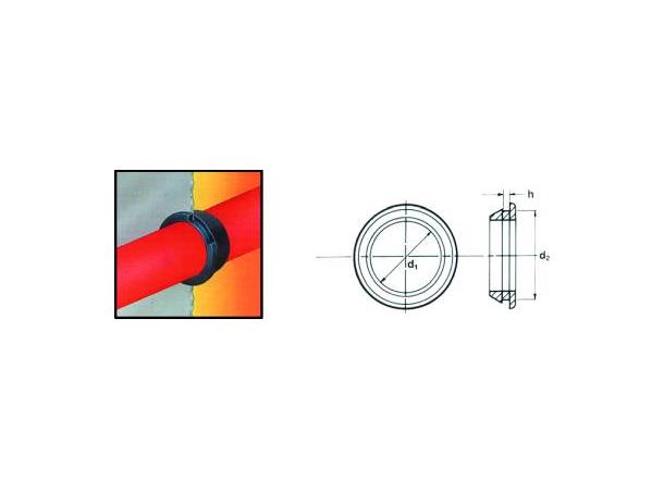 Gummigjennomføring d1=12 d2=16 