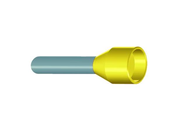 Endehylse Gul 6,0mm²(100) . 