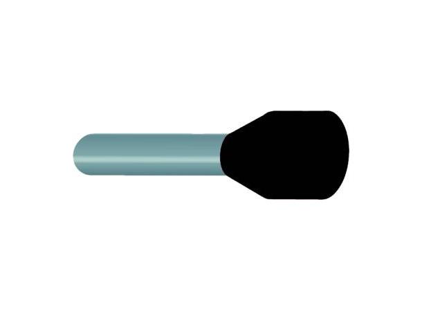 Endehylse Sort 1,5mm² (100) . 
