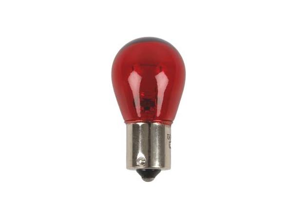 12V Lyspære 21W  Baw15S Rød 