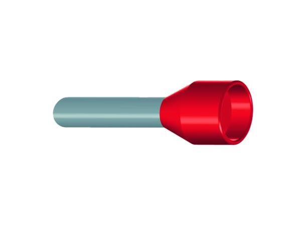 Endehylse Rød 10mm²(100) . 