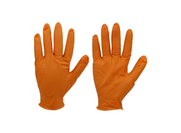 Monteringshanske Orange / Nitril  Str:XL . 