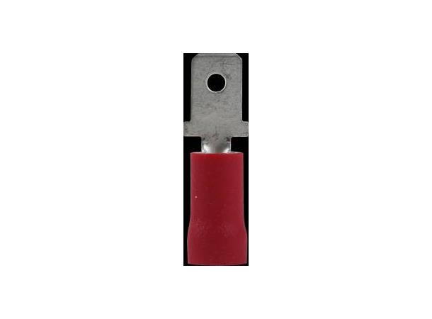 Kabelsko  Flat Han Rød Isolert 4,8x0,5mm 