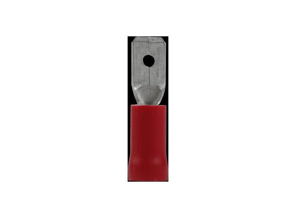 Kabelsko  Flat Han Rød Industri 4,8x0,8mm 
