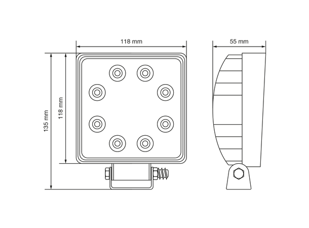 Arbeidslys LED Quad 9-60V 24W EHL0524 