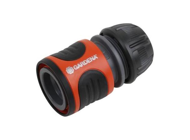 Slangekobling Gardena m/vannstopp 1/2" 