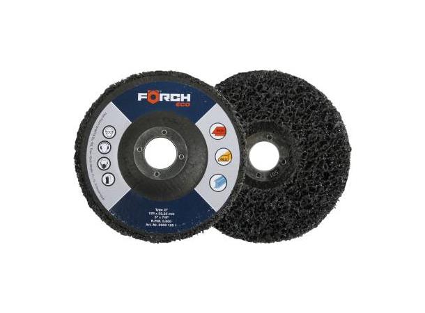 Grovrengj. Nylon m/bakplate Sort 125mm WCD802 
