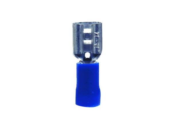 Kabelsko Hun Blå Industri 6,3x0,8mm 